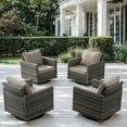 thumbnail image 2 of POCASSY Swivel Rocking Patio Wicker Chairs with Cushions (Set of 4), 2 of 12