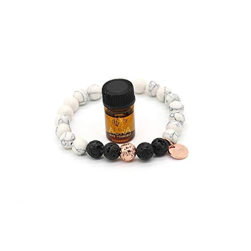 Bracelet diffuseur d'huiles essentielles pour femmes en pierres