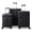 Black, variant on LiteHaven Luggage Sets 3 Piece, PP Hard Case Suitcase Set with Built-in Lock Spinner Wheels, Lightweight Durable Carry on Luggage for Business Travel Black