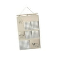 thumbnail image 5 of Wall Closet Hanging Bag Wall Hanging Storage Bag Organizer Multifunction Shelves Large Over The Door Storage Pouch for Living Room, Office Beige, 5 of 8