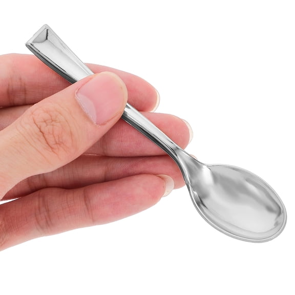 FONDOTIN Disposable Plastic Dessert Spoons for Kitchen, 50 Pieces, Ideal for Parties and Events