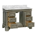 thumbnail image 2 of Katherine 48" Bathroom Vanity with Weathered Gray Cabinet and Carrara Marble Top, 2 of 6