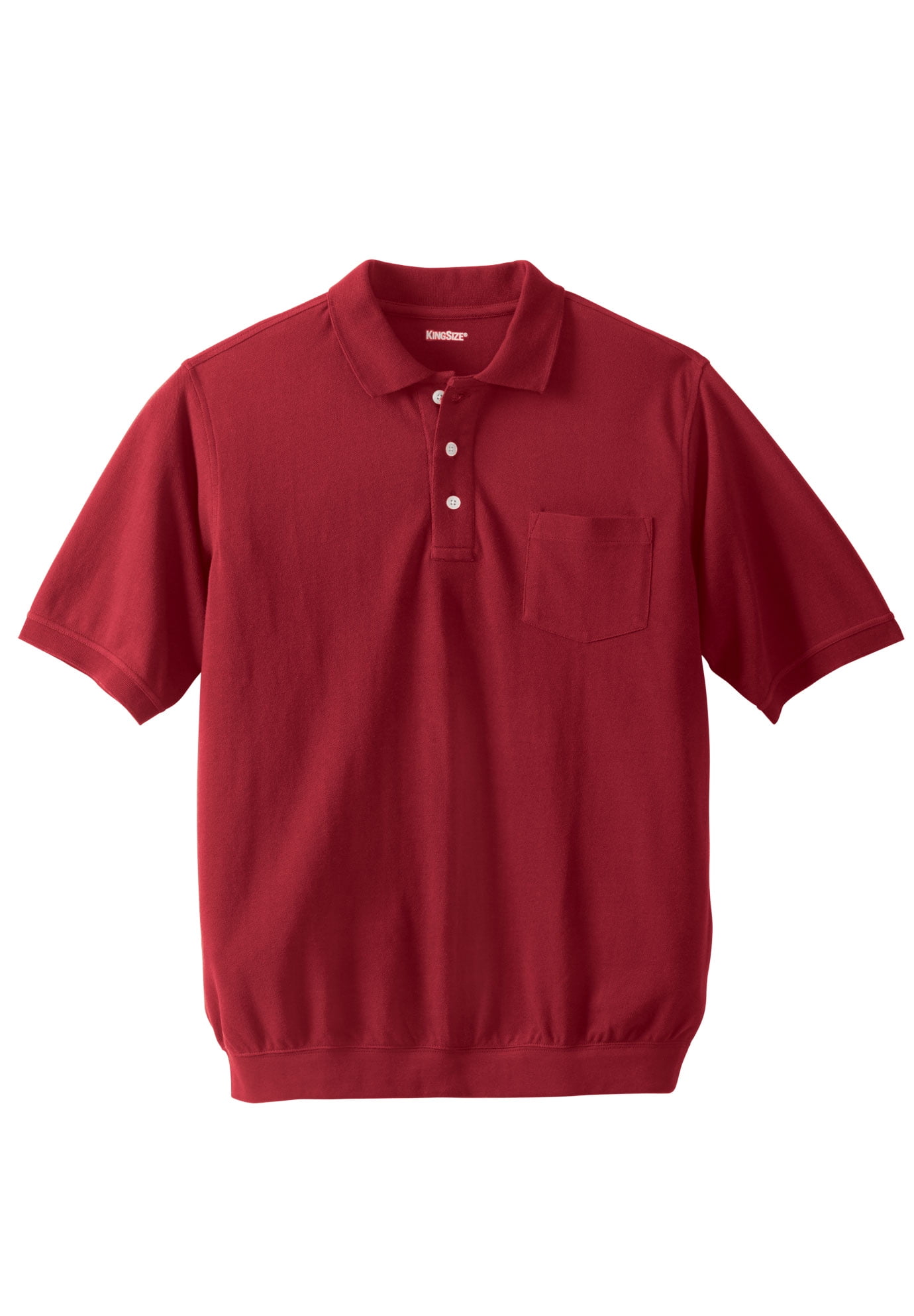 Kingsize Kingsize Men's Big & Tall Banded Bottom Pocket Piqué Polo