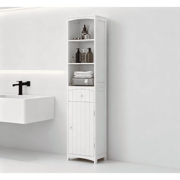Wooden Cabinets, Bathroom Storage Cabinet, Free Standing Bathroom Storage Unit, White Living Room Cabinets,Mdf Cabinets With Doors, Furniture Primary Living Space Cabinets