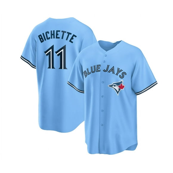 Maillot de Baseball Toronto Bleu Geais GUERRERO JR.27 BICHETTE 11 Nom de Joueur Adulte Réplique
