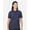 Navy/ French Blue, variant on Devon & Jones DG101W Women's Crownlux Performance Geo Polo-White/ Silver-L
