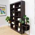 thumbnail image 7 of Concepts in Wood 12 Shelf Double Wide Wood Bookcase, 84 inch Tall - Espresso Finish, 7 of 7
