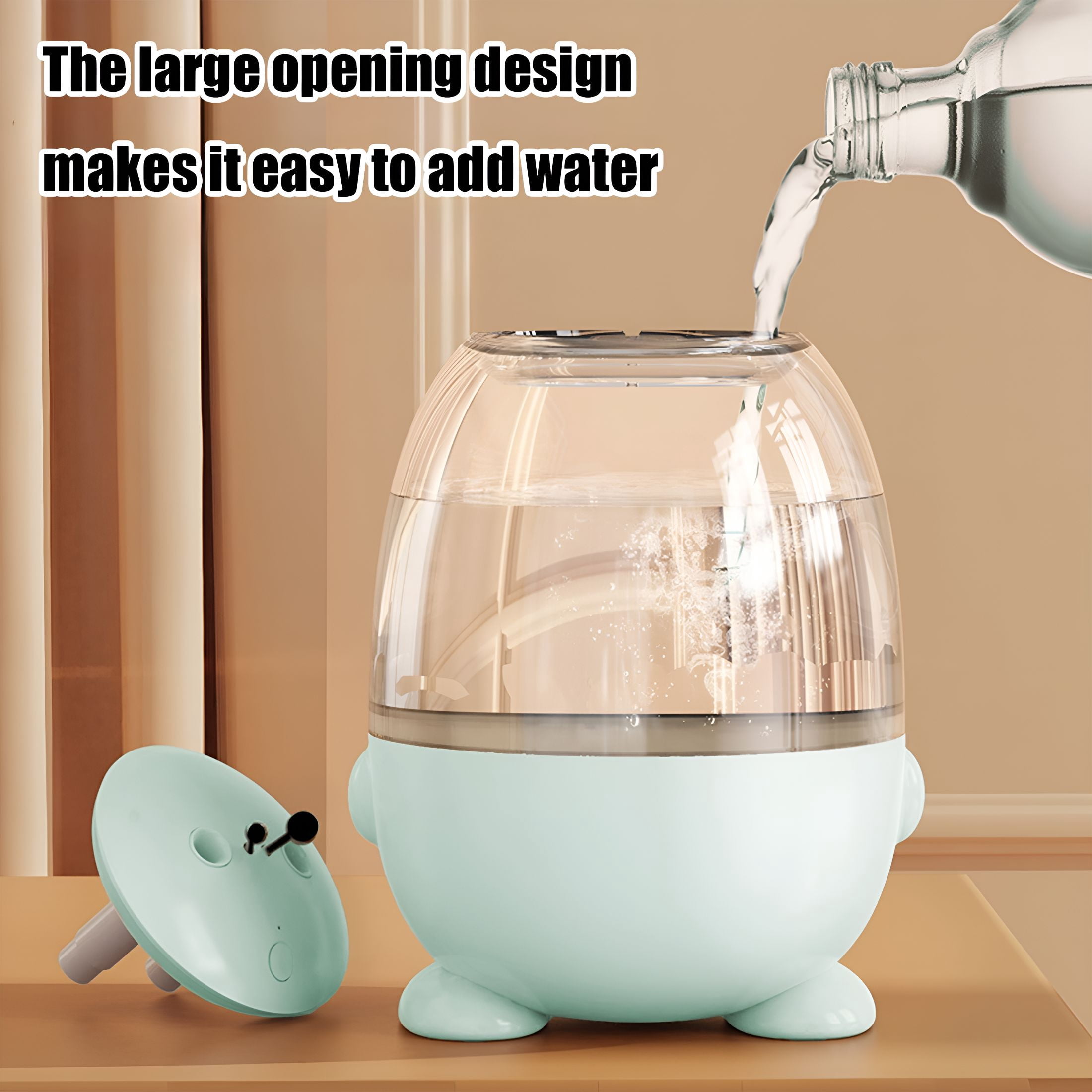 HIBIBUD 2026 New 3L Large Capacity Cool Mist Humidifier,Quiet Usb Powered Air Diffuser with Led Lights,Adjustable Mist Levels,Office & Bedroom Use,Auto Shut-Off Self Cleaning Humidifier