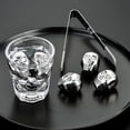 thumbnail image 2 of i Kito Wine Ice Stone, Skull Whiskey Rocks Chilling Stones and Cubes Stainless Steel 6pack Silver, 2 of 7