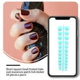 thumbnail image 5 of 24 Piezas de Uñas Postizas de Ataúd Esmerilado Qarigey Estilo Francés Color Mezcla, 5 of 5