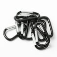thumbnail image 7 of Aluminum Alloy Portable Carabiner Hook Lock Black 10 Pcs for Camping Hiking, 7 of 7