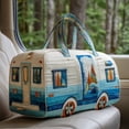 thumbnail image 6 of Retro Camper Print Weekender Bag, Quilted Vintage Travel Duffel with RV Embroidery, 6 of 8