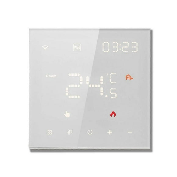 Tuya Wifi Smart Thermostat Floor Heating Thermostat Smart Home Electric Heating Voice Control Led Color Screen White