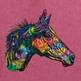 thumbnail image 2 of Colorful Neon Horse | Dean Russo Art Animal Lover Unisex Hoodie Sweatshirt, Vintage Heather Red, Large, 2 of 6
