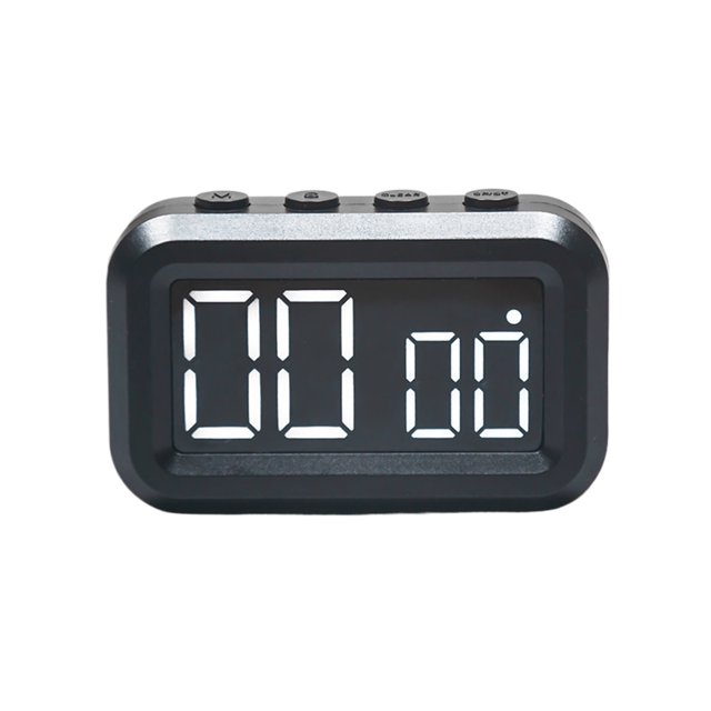 Inteprter Temporizador digital con funcionamiento silencioso para mañanas tranquilas Reloj despertador digital con cronometraje preciso Muebles de oficina en casa negro