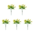 thumbnail image 2 of Beautynvta 5 Pcs Artificial Fake Pansy Flowers Plants, Faux Silk Pansies Flowers Bouquet for Planter Front Door Porch Yard Patio Window Box Decor, Yellow, 2 of 5