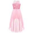 thumbnail image 4 of TiaoBug Kids Girls Junior Bridesmaid Dress Long Overlay Skirt Jumpsuit Pink 6, 4 of 7