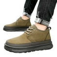 thumbnail image 1 of Dakaela Bottes d'Hiver pour Hommes en Suède Chukka à Lacets Bottines de Combat à la Cheville Plateforme Chaudes Extérieur Décontractées Chaussures de Randonnée, 1 of 8