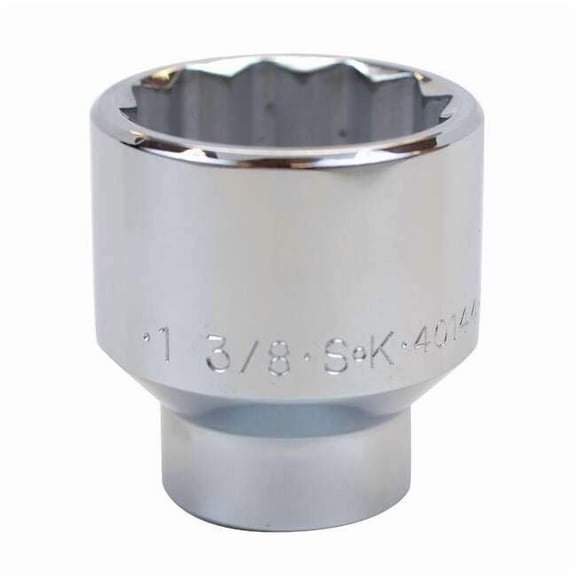Sk Professional Tools Socket, Steel, Chrome, 1 3/8 in 40144