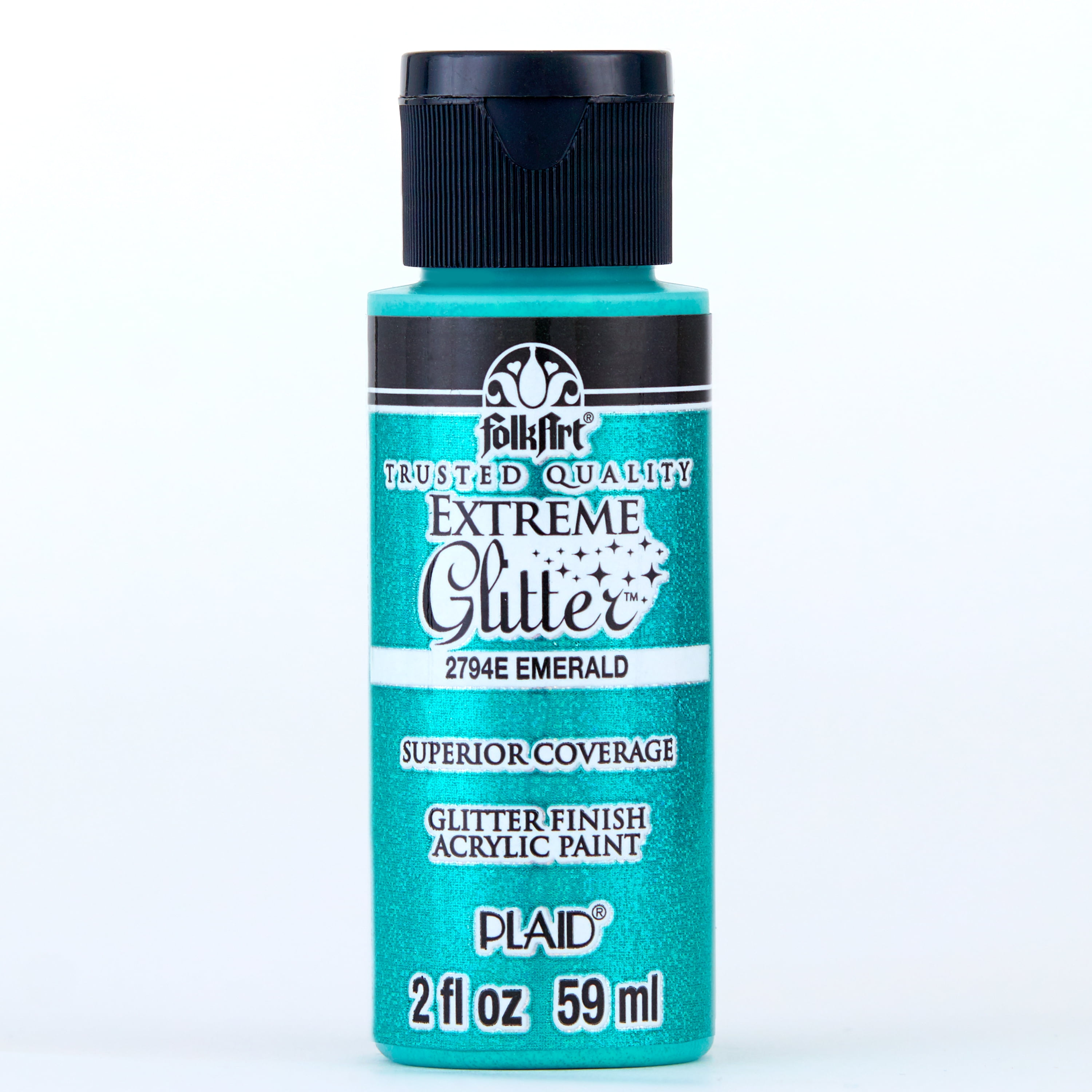 FolkArt 2794E Extreme Glitter Acrylic Craft Paint, Glitter Finish, Emerald, 2 fl oz Walmart