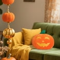 thumbnail image 6 of Halloween Pumpkin Ghost Pillows Throw Pillows, Halloween Decorative 3D Pumpkin Shaped Fleece Jack-O-Lantern Pillow, Ultra Cute Soft Fluffy Cushion Pillow 11 x 11.8 in, 6 of 9