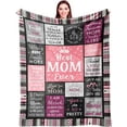 thumbnail image 1 of LHSHID Gifts for Mom Blanket Mom Birthday Gifts Mothers Day Birthday Gifts for Mom Mom Gifts from Daughters Son Gifts for Mom Birthday Christmas Best Mom Ever Blankets Throw 30"x40", 1 of 7