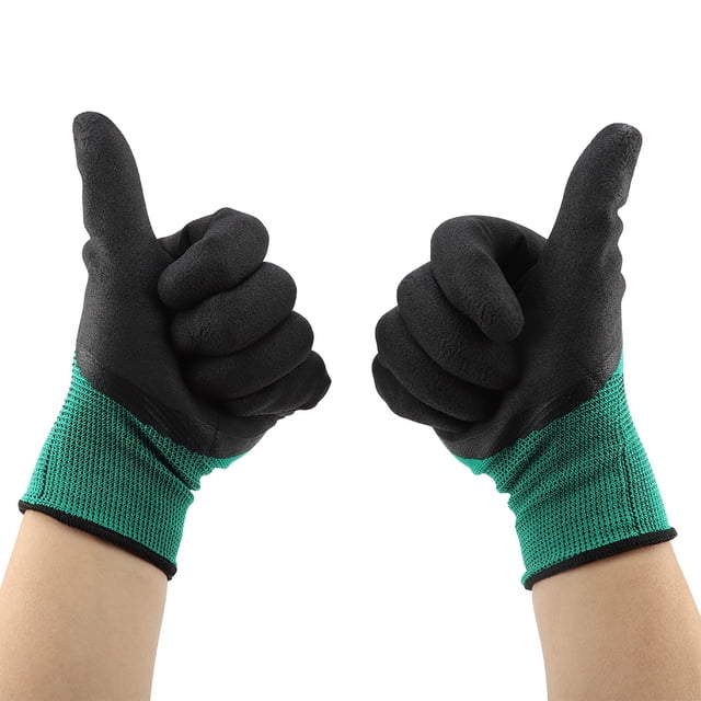 Guantes de trabajo, 1 par de guantes antideslizantes, guantes de protección laboral, rendimiento sólido