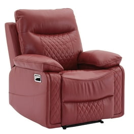 Oversized red leather recliner hotsell