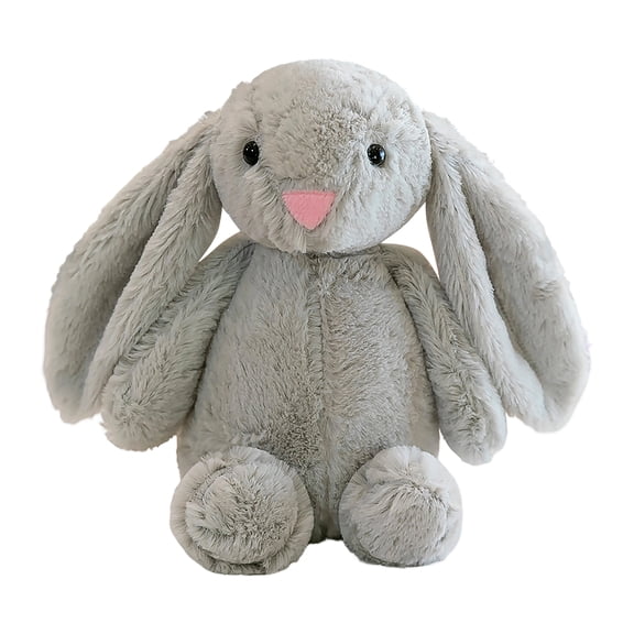 Kiewfjdk Easter Bunny Plush Toys, 11" Long Ears Bunny Easter Stuffed Animal, Ultra-Soft Cuddly Plush Dolls Colors (Gray), Perfect Easter Basket Stuffers, Kids Gifts & Home Decor