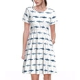 thumbnail image 1 of Disketp Cute Shark para Vestido de Manga Corta para Mujeres, Vestidos de Verano para Mujeres, Casual y Holgado para la Playa, 1 of 6
