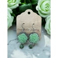 thumbnail image 3 of Rose Flower Earrings | Victorian Romantic Floral Jewelry | Assorted Colors, 3 of 11