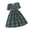 Q253 Green, variant on Angala Everyday And Party Dress For Girls Short Sleeve Crew Neck Floral Print Girls Back To School Dresses