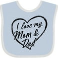 thumbnail image 3 of Inktastic I Love My Mom and Dad in Black Chalk Heart Boys or Girls Baby Bib, 3 of 4