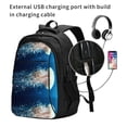 thumbnail image 2 of Fotbe White Jellyfish Dansing in the Ocean Mochila con Estampado y Puerto USB para Hombre y Mujer, Mochila Antirrobo, Mochila de Viaje, Mochila Escolar, Mochila Universitaria, 2 of 7
