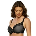thumbnail image 5 of Paramour by Felina | Celestine Mesh & Lace Lined Underwire Bra (Black, 38DDD), 5 of 6