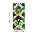 thumbnail image 4 of Green Art Deco Stained Glass Window Film, Static Cling Non‑Adhesive Privacy Film, UV Blocking Removable Decorative Window Sticker for Home Kitchen Bathroom, 17.7 x 39.4 in, 4 of 4