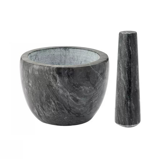 Marble Mortar and Pestle Set, 4.7 Inch, Spice Crusher, Mixing Grinding Bowl, Pill Crusher, Pepper Mill Mortar Pestle, Garlic Grinder Crusher DIY Tool for Kitchen