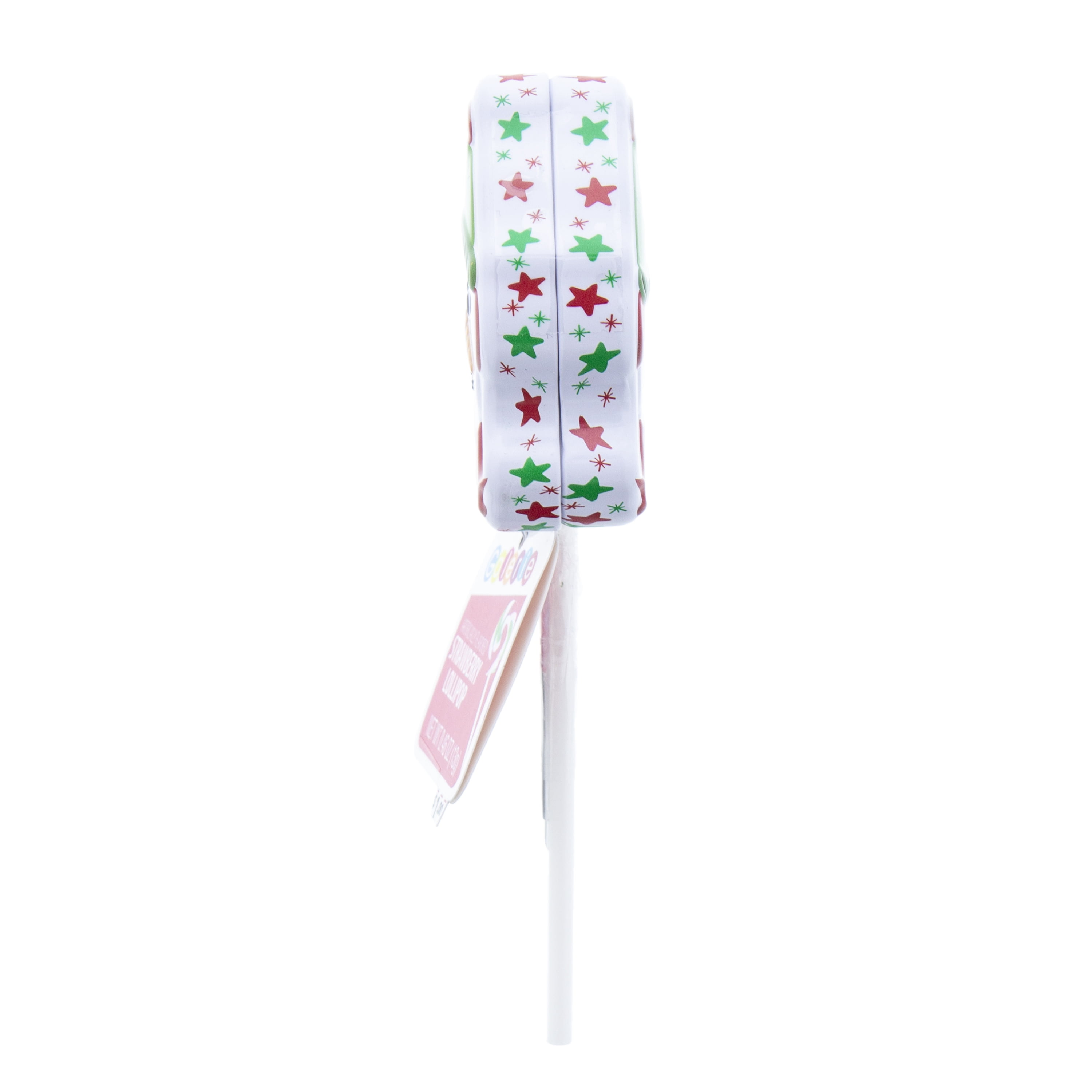 Galerie Snowman Tin with Swirl Strawberry Lollipop, 0.46 oz