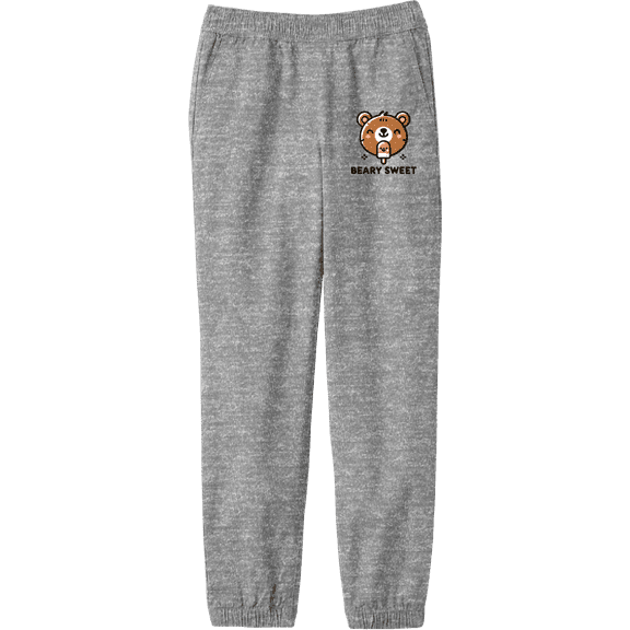 Beary Sweet Youth Heather Gray Jogger Pants-Medium