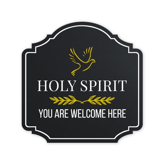 Heritage Plus Holy Spirit You Are Welcome Here Wall or Door Sign | Religious Home Decor - Small