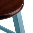 thumbnail image 3 of Ivy 29" Bar Stool Rustic Light Blue w/ Walnut Seat, 3 of 6