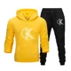 thumbnail image 3 of CK-Conjunto de sudaderas con capucha y pantalones con estampado de tendencia para hombre y mujer, chándales informales, conjunto de ropa deportiva, simplicidad relajada informal, talla grande, 3 of 5