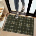 thumbnail image 2 of Brown and Yellow Checkered Pattern Washable Non Slip Indoor Door Mat, Decorative Entry Rug for Entrance, Bedroom, Kitchen, Bathroom, 20"x32", 2 of 6
