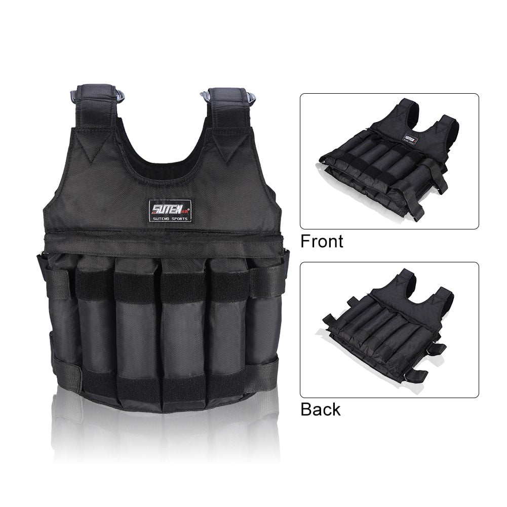 Workout Weighted Vest Adjustable Weight Vest 110LB Exercise Training Fitness
