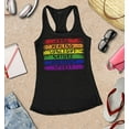 thumbnail image 3 of S4E Women's Pride Flag Life Harmony Spirit Racerback Slim Fit X-Large Black, 3 of 4