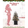 thumbnail image 6 of JustSmart 3 Ft Fiber Optic Artificial Christmas Tree - Pre-Lit Mini Tabletop Xmas Tree with 78 Dual-Color LED Lights (8 Lighting Modes) for Home, Office & Party Holiday Decor, 6 of 7