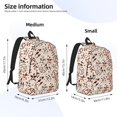 thumbnail image 3 of Honeii Cow Spots And Peace Print Canvas College Laptop Backpack, Durable Rucksack Travel Notebook Bag School Backpack Book Bag for Men Women-Small, 3 of 7