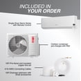 thumbnail image 5 of OLMO 18000 BTU 230V Wall Mounted Mini Split Heat Pump Air Conditioner With 16ft Kit Cover 1000 Sq Ft WiFi, 5 of 6