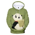 thumbnail image 3 of Sudadera con capucha con gráfico de panda salvaje divertido para hombres Ropa nueva en sudaderas y sudaderas para niños Lindos suéteres con estampado de panda gigante en 3D, 3 of 5
