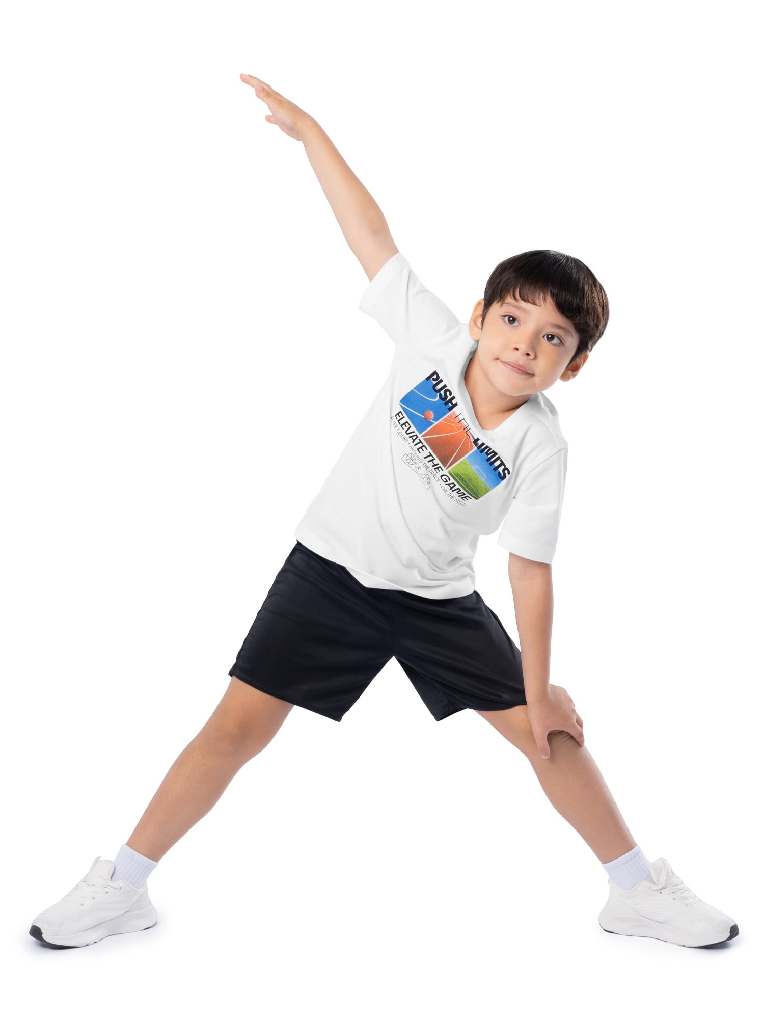 Athletic Works Boys Active Short Sleeve Graphic T-Shirt, Sizes 4-18 & Husky